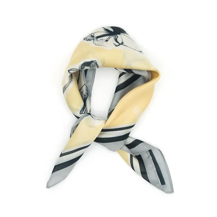 Sgarffiau Poly Blodau Clasurol